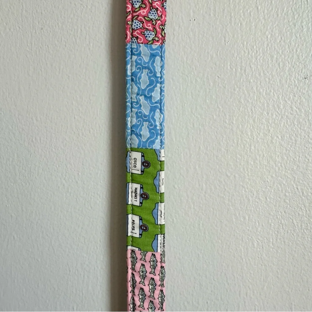 Vineyard Vines Pink and Blue Fabric belt for kids, size L